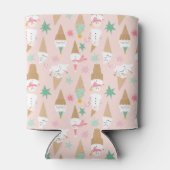 Snowman Ice Cream Cones Weihnachtsmuster Dosenkühler (Rückseite)