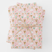 Snowman Ice Cream Cones Weihnachtsmuster Geschenkpapier Set (Beispiel)