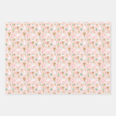 Snowman Ice Cream Cones Weihnachtsmuster Geschenkpapier Set (Vorderseite)