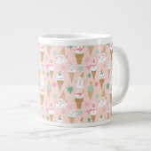 Snowman Ice Cream Cones Weihnachtsmuster Jumbo-Tasse (Vorderseite Rechts)