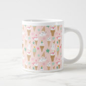 Snowman Ice Cream Cones Weihnachtsmuster Jumbo-Tasse (Rechts)