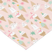 Snowman Ice Cream Cones Weihnachtsmuster Kurzer Tischläufer (Ecke)