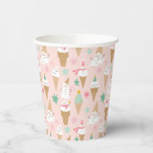 Snowman Ice Cream Cones Weihnachtsmuster Pappbecher (Links)