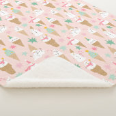 Snowman Ice Cream Cones Weihnachtsmuster Sherpadecke (3/4)