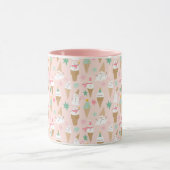 Snowman Ice Cream Cones Weihnachtsmuster Tasse (Zentrum)