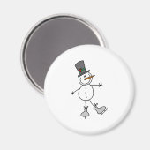 Snowman Ice Skaten Magnet (Vorderseite/Rückseite)