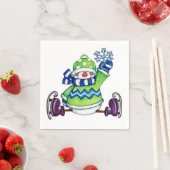 Snowman Ice Skaten - Paper Napkins Serviette (Beispiel)