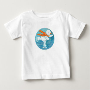 Snowman Ice Skater Baby T-shirt