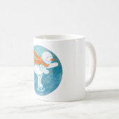 Snowman Ice Skater Kaffeetasse (VorderseiteRechts)