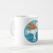 Snowman Ice Skater Kaffeetasse (Vorderseite Links)
