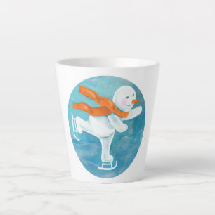 Snowman Ice Skater Milchtasse