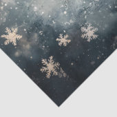 Snowman Illustration Rustikale Schneeflocken Decou Seidenpapier (Detail)