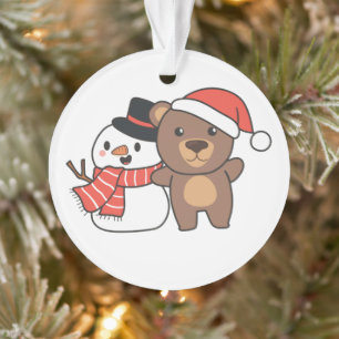 Snowman im Winter zum Weihnachtsfeiern Ornament