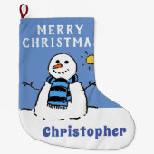 Snowman Image auf Personalisiert Großer Weihnachtsstrumpf (Vorderseite)