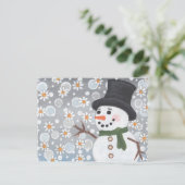 Snowman in a Snowstorm Postkarte (Stehend Vorderseite)