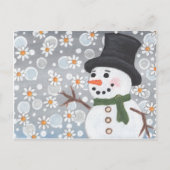 Snowman in a Snowstorm Postkarte (Vorderseite)