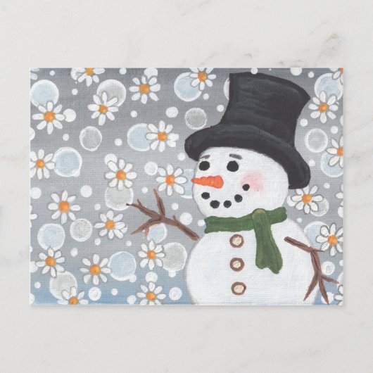 Snowman in a Snowstorm Postkarte (Vorderseite)