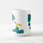 Snowman in Aquamarin Hut und Scarf Kaffeetasse (Mittel)