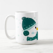 Snowman in Aquamarin Hut und Scarf Kaffeetasse (Links)