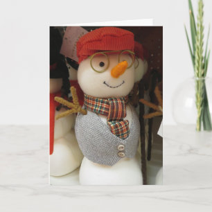 Snowman in Brille Feiertagskarte