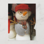 Snowman in Brille Postkarte (Vorderseite)
