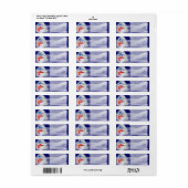 Snowman in Christmas Night Return Address Label (Vorne)