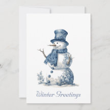 Snowman in Delft Blue