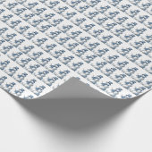 Snowman in Delft Blue Geschenkpapier (Ecke)