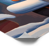 Snowman in einem Cabrio Poster (Ecke)