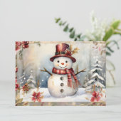 Snowman in einem Red Hat Weihnachten (Stehend Vorderseite)