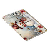 Snowman in einem Red Hat Weihnachten Magnet (Rechte Seite)