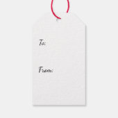 Snowman in einem Top-Hat-Geschenk-Tag Geschenkanhänger (Rückseite)