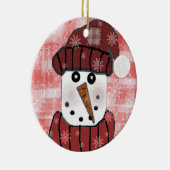 Snowman in Red Keepake Ornament (Rechts)