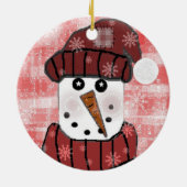 Snowman in Red Keepake Ornament (Hinten)