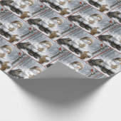 Snowman In Winter Woods With Animal Friends Geschenkpapier (Ecke)