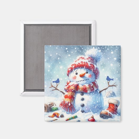 Snowman Iover Magnet (Vorderseite/Rückseite)