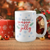 Snowman Jolly Holiday Weihnachten Schneeflocken Ta Kaffeetasse