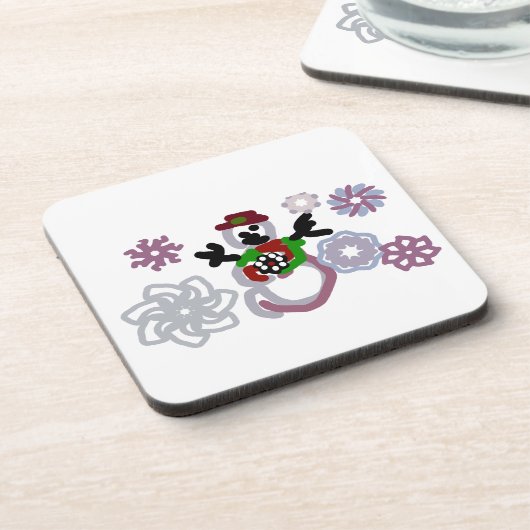 Snowman joy kind getränkeuntersetzer (Linke Seite)