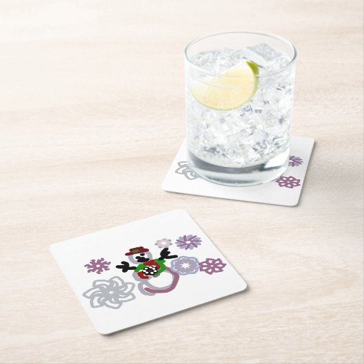 Snowman joy kind rechteckiger pappuntersetzer (Vor Ort)