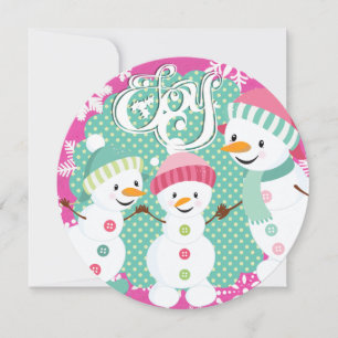 Snowman Joy Winter Holiday Feiertagskarte