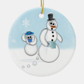 Snowman Kacke Keramikornament (Vorne)