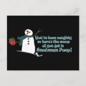 Snowman Kacke Postkarte (Vorderseite)