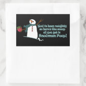 Snowman Kacke Rechteckiger Aufkleber (Tasche)