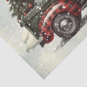 Snowman Kariert Truck Watercolor Winter Weihnachte Seidenpapier (Detail)