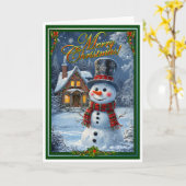 Snowman Karte (Gelbe Blume)