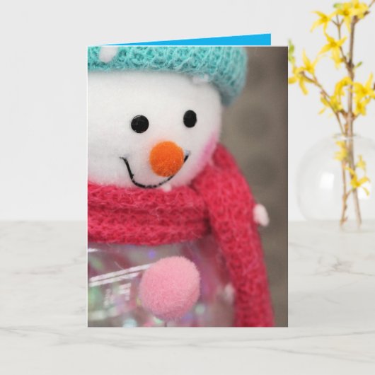 Snowman Karte (Gelbe Blume)