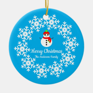 Snowman Keramik Decoration Ornament