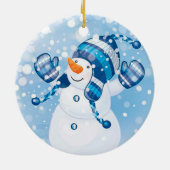 Snowman Keramik Ornament (Hinten)