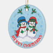 Snowman Keramik Ornament (Links)