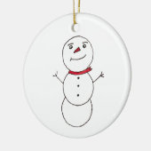 Snowman Keramik Ornament (Links)